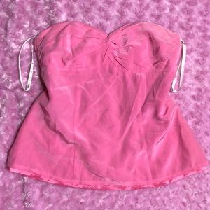 Nanette lepore candy pink silk tube top size 0 xs